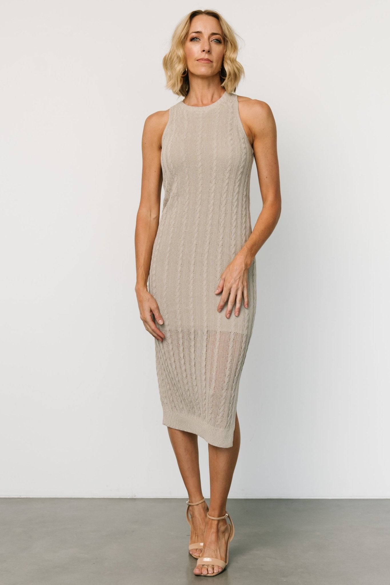 Nalani Knit Tank Dress | Stone