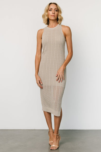 Nalani Knit Tank Dress | Stone