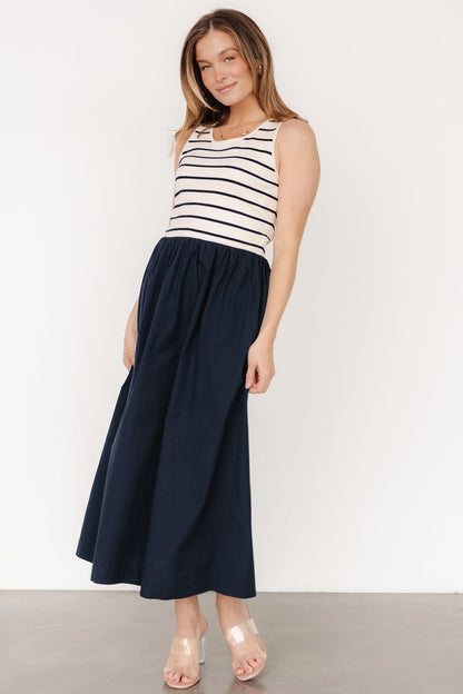 Nantucket Tank Dress | Navy Stripe