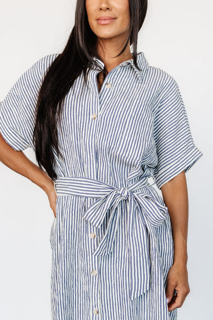 Nautical Shirt Dress | Blue Stripe