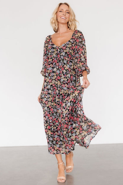 Nevaeh Bubble Sleeve Dress | Multi Floral
