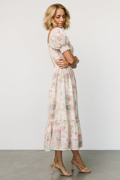Piper Eyelet Midi Dress | Vintage Floral
