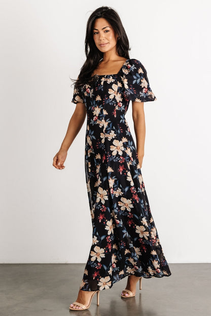 Raelynn Maxi Dress | Black Floral