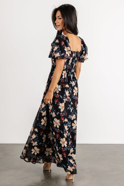 Raelynn Maxi Dress | Black Floral