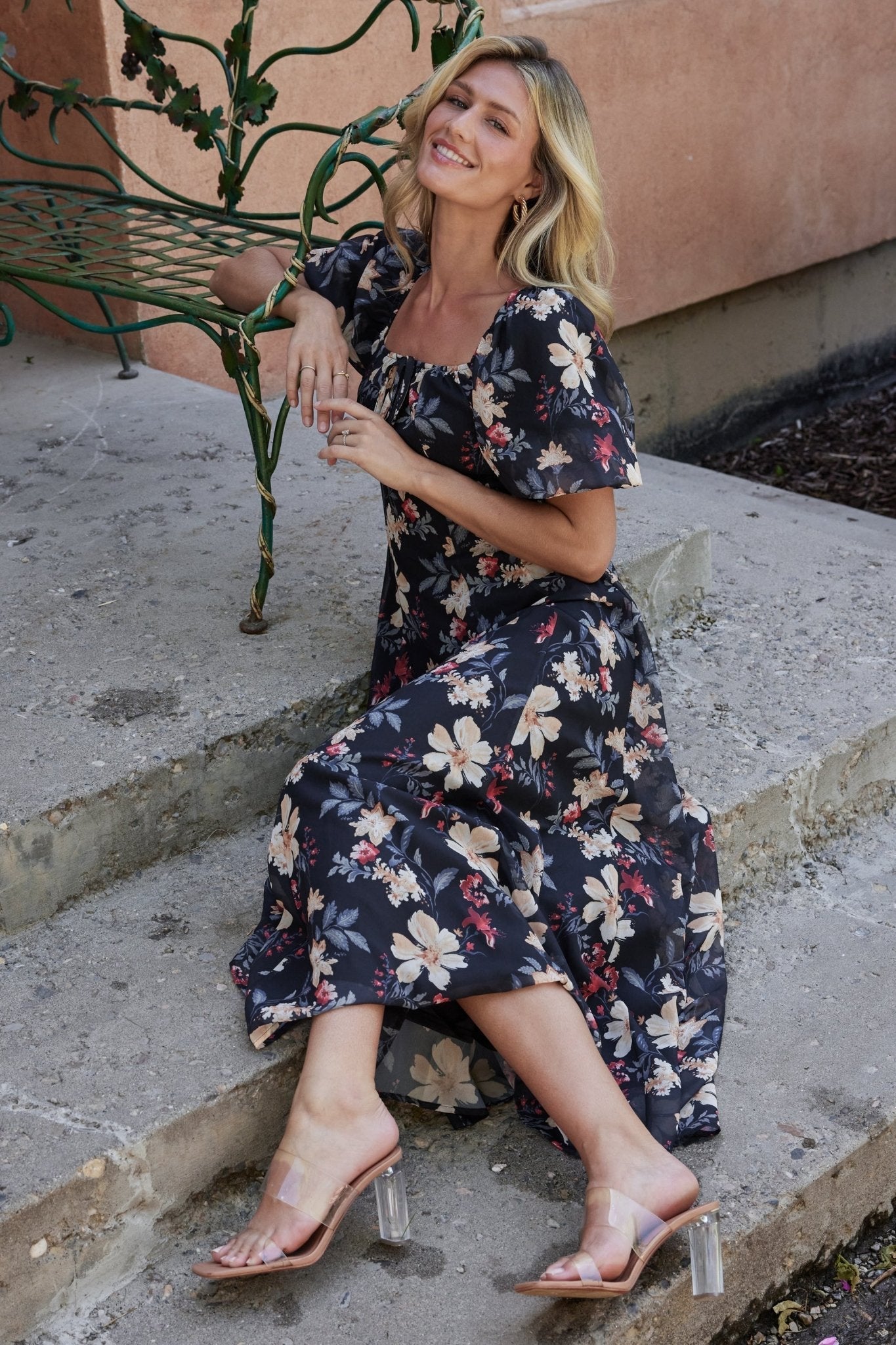 Raelynn Maxi Dress | Black Floral