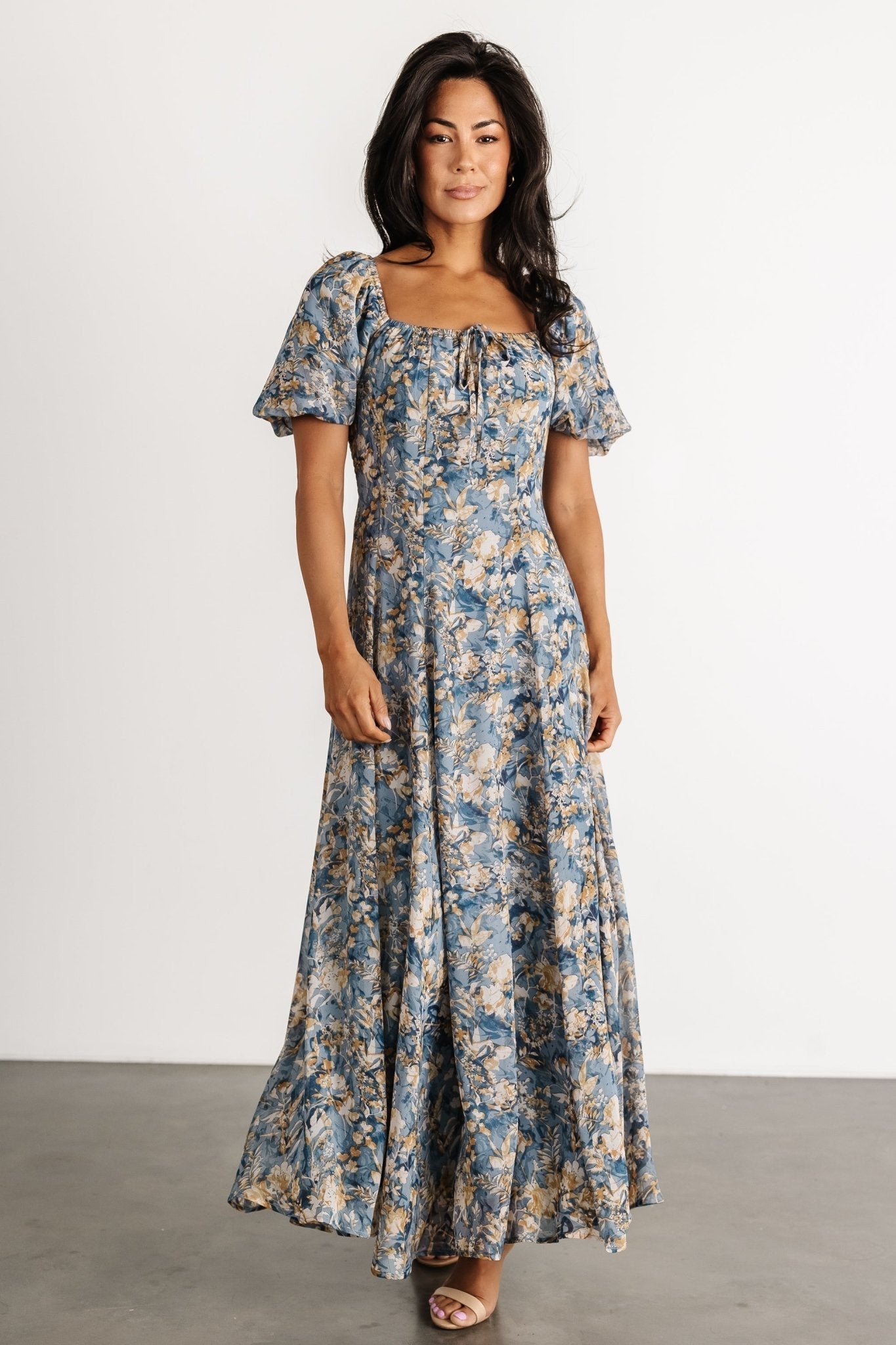 Raelynn Maxi Dress | Dusty Blue Floral