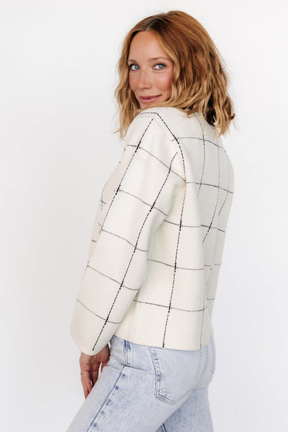 Remington Sweater | Ivory + Black