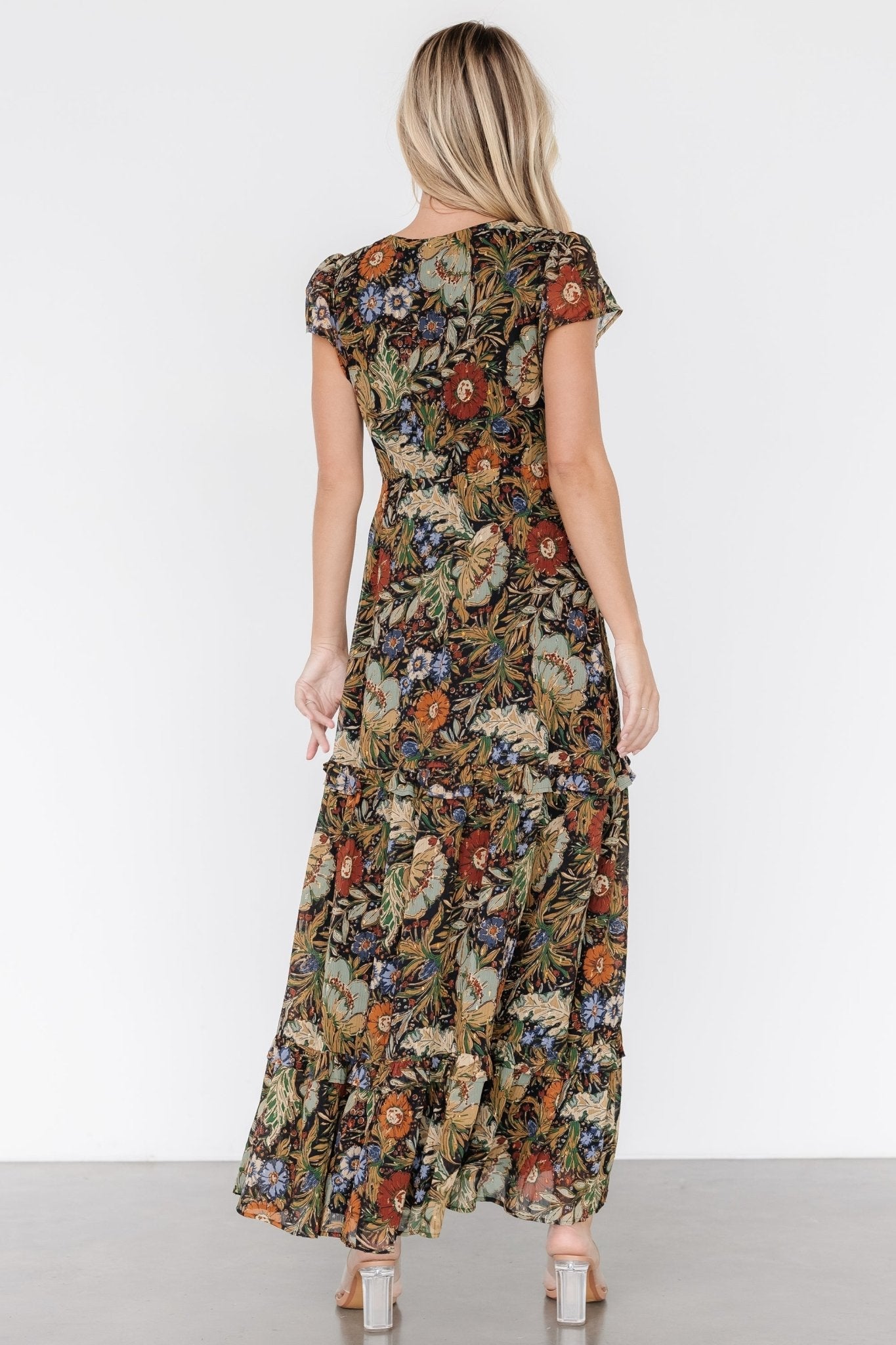 Riverwood Deep V Maxi Dress | Multi Floral