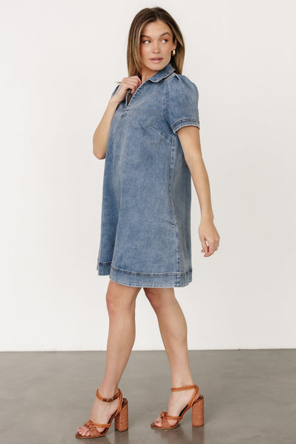 Saylor Short Dress | Denim