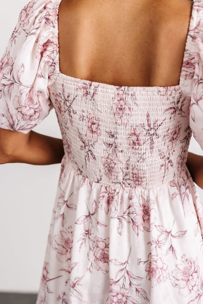 Sonnet Short Dress | Blush Floral