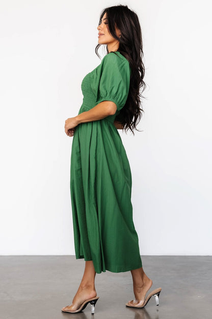 Stefania Midi Dress | Green