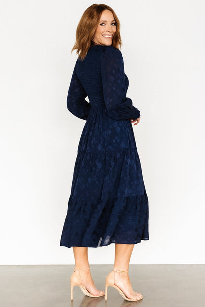 Stockholm Smocked Dress | Midnight Blue