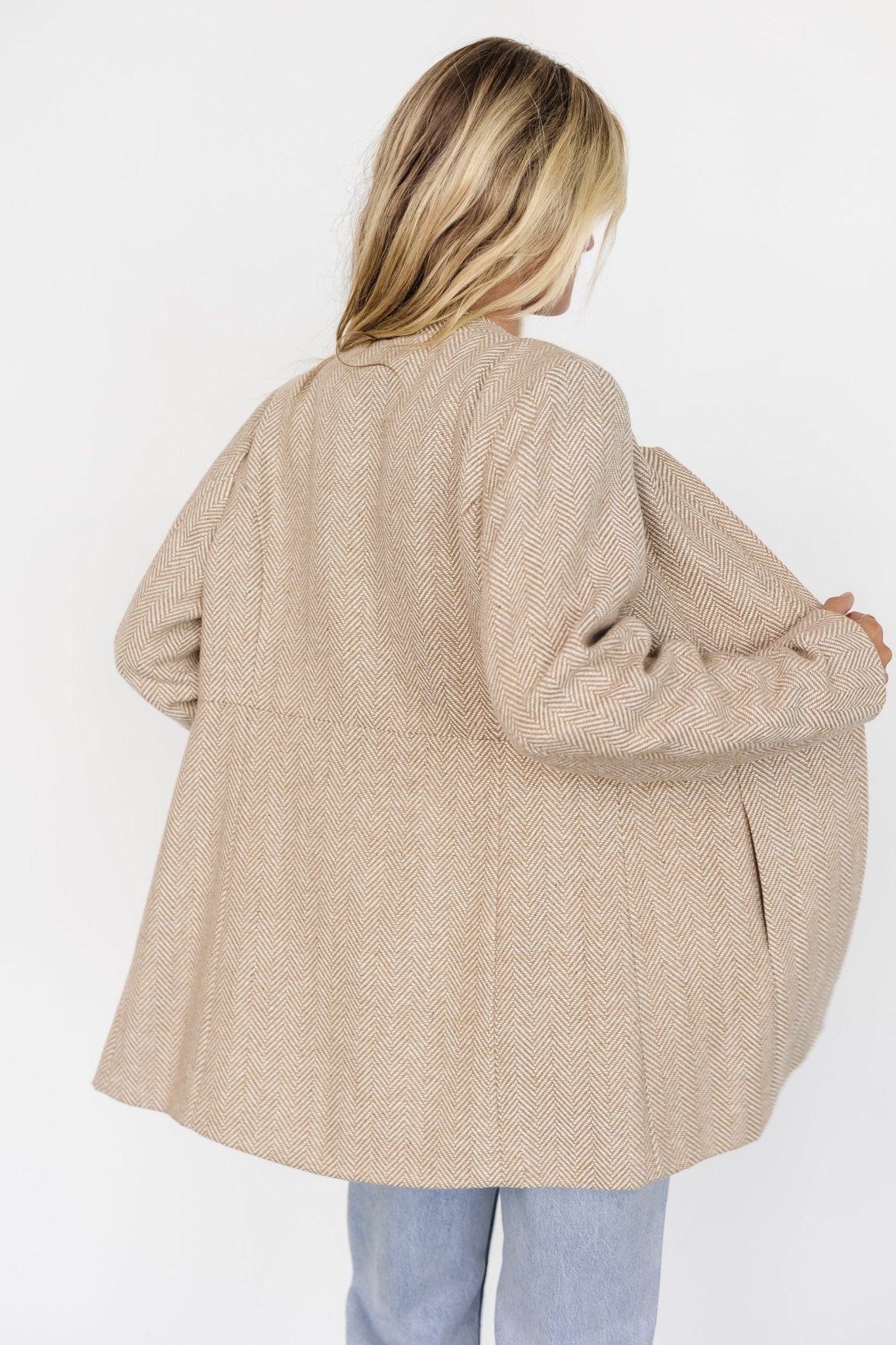 Stratford Open Front Blazer | Natural