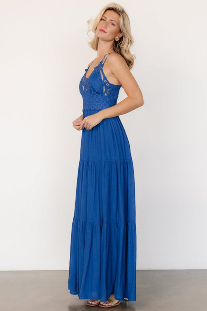 Summerlin Lace Top Maxi Dress | Blue