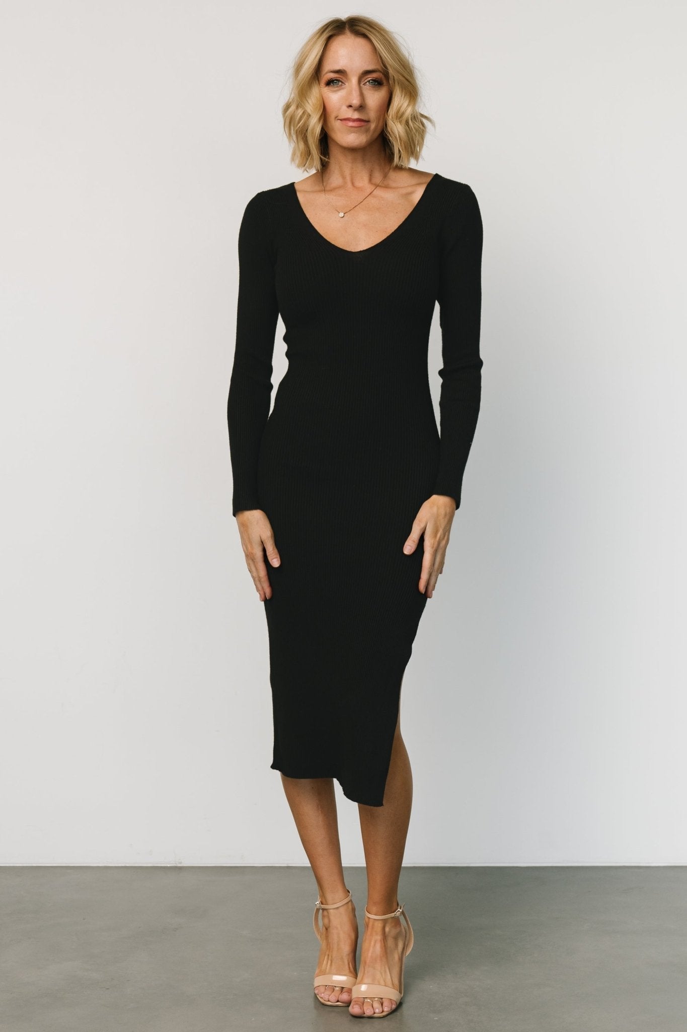 Tacey Midi Dress | Black