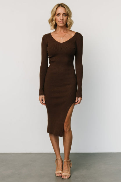 Tacey Midi Dress | Coffee