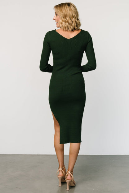 Tacey Midi Dress | Dark Green