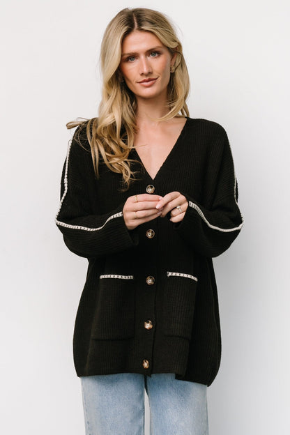 Tally Knit Cardigan | Dark Chocolate