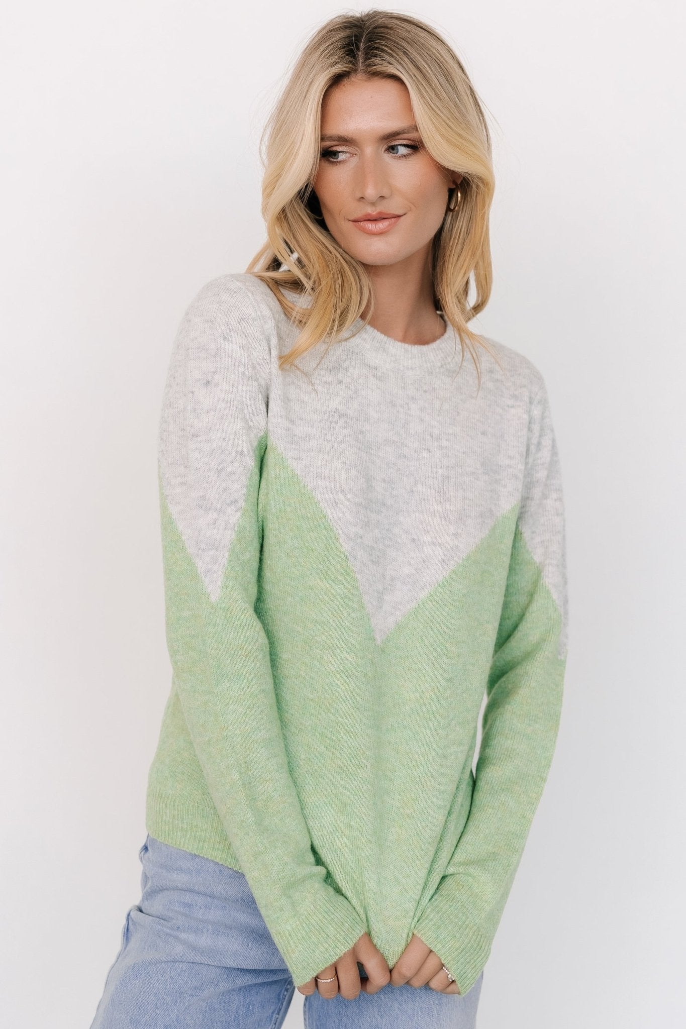 Tanner Sweater | Gray + Green