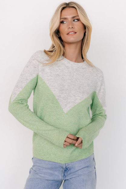 Tanner Sweater | Gray + Green