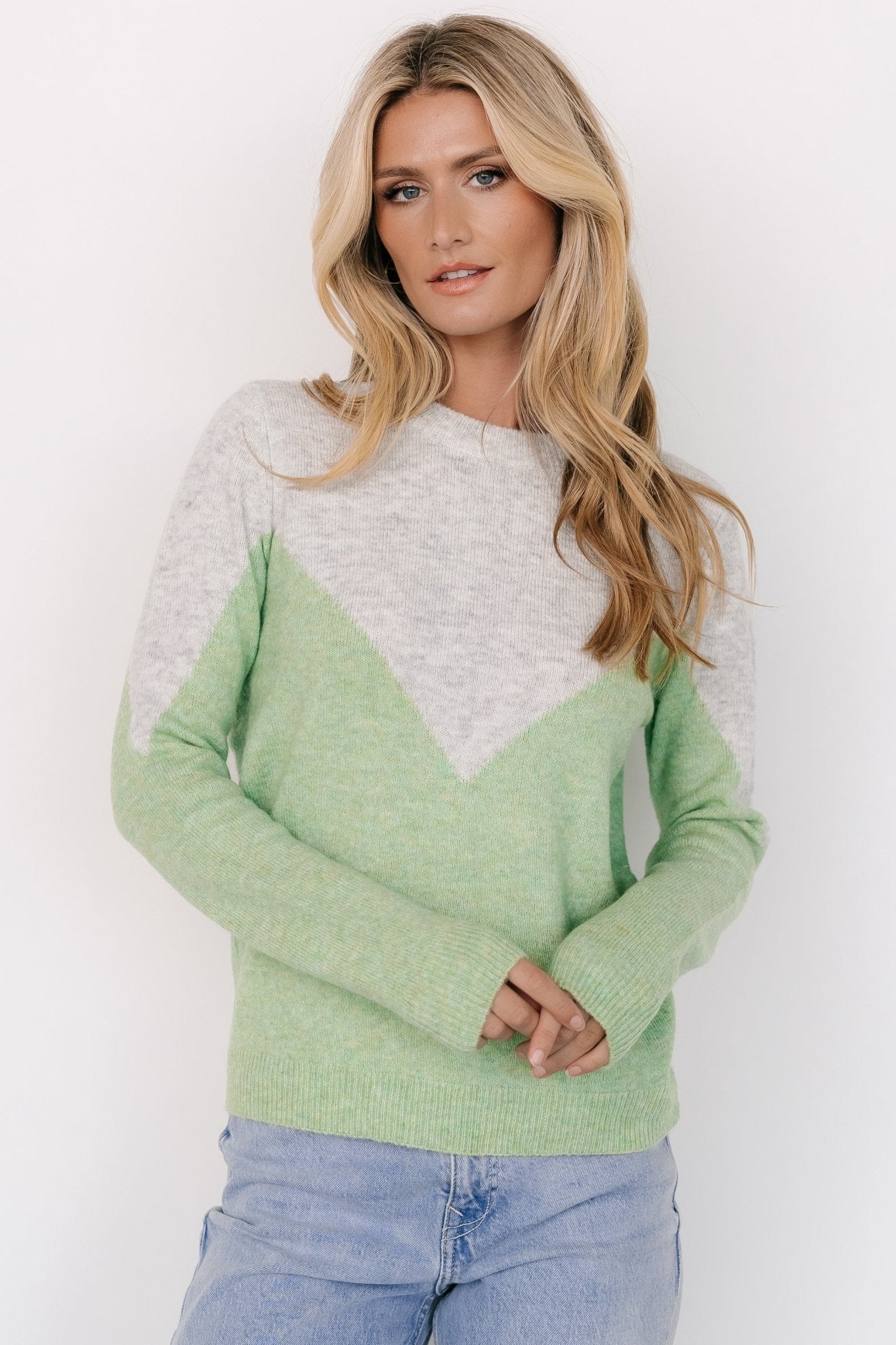 Tanner Sweater | Gray + Green