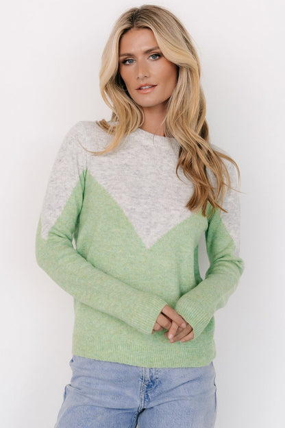 Tanner Sweater | Gray + Green