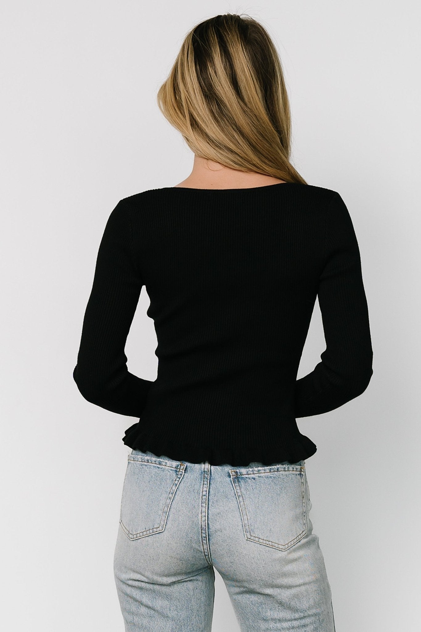 Tayla Knit Top | Black