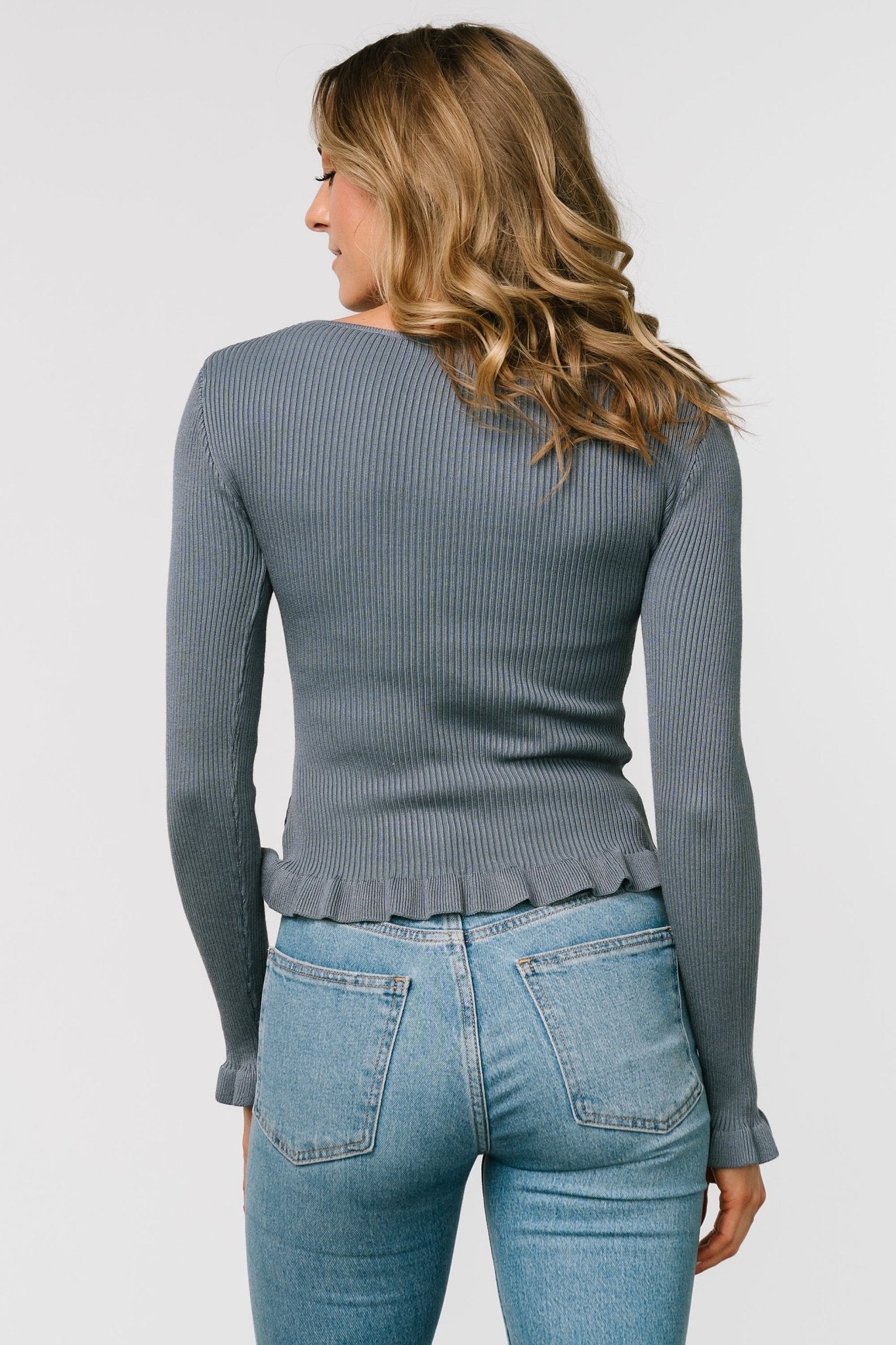 Tayla Knit Top | Slate Blue