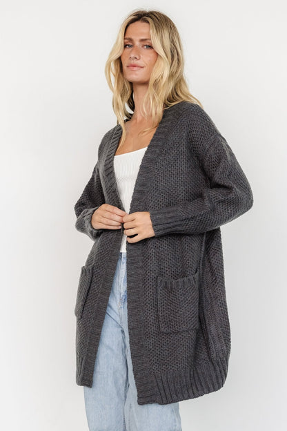 Theodora Knit Cardigan | Charcoal