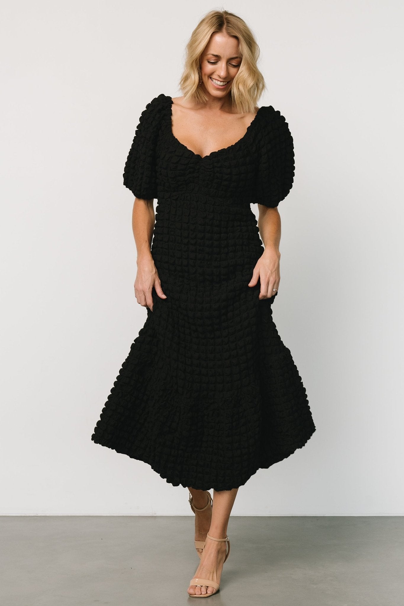 Therese Textured Dress | Black