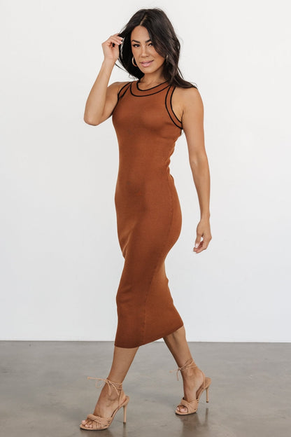 Tove Knit Tank Midi Dress | Copper
