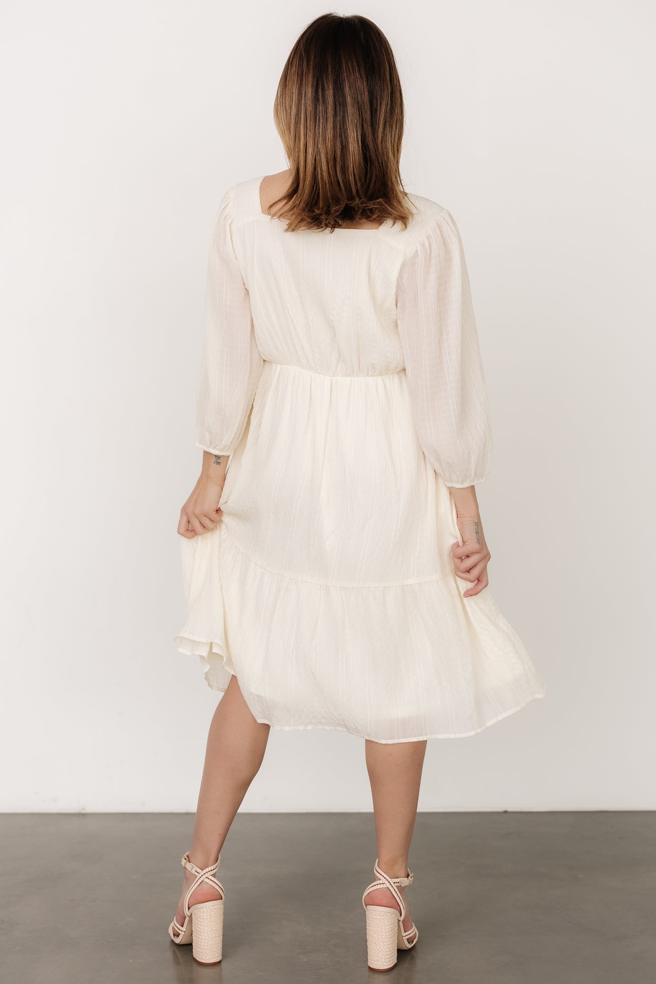 Vaeda Midi Dress | Cream