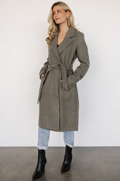 Valdez Long Coat | Olive