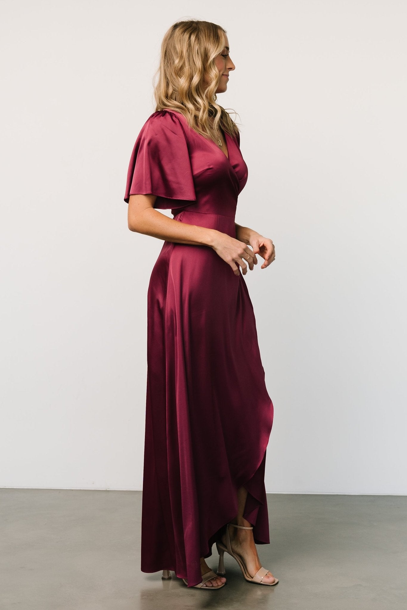 Vara Satin Maxi Wrap Dress | Mulberry
