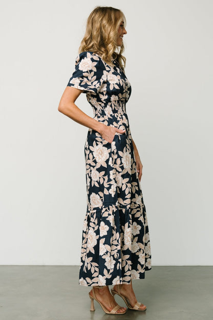 Vera Maxi Dress | Navy Floral