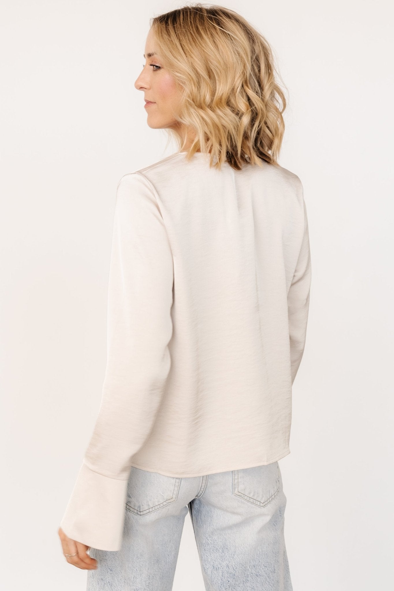 Westminster Satin Top | Pearl