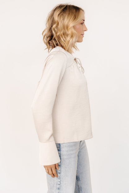 Westminster Satin Top | Pearl