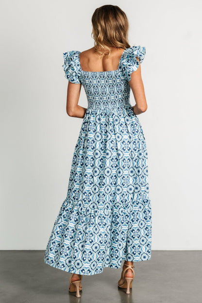 Zoey Smocked Maxi Dress | Blue Print
